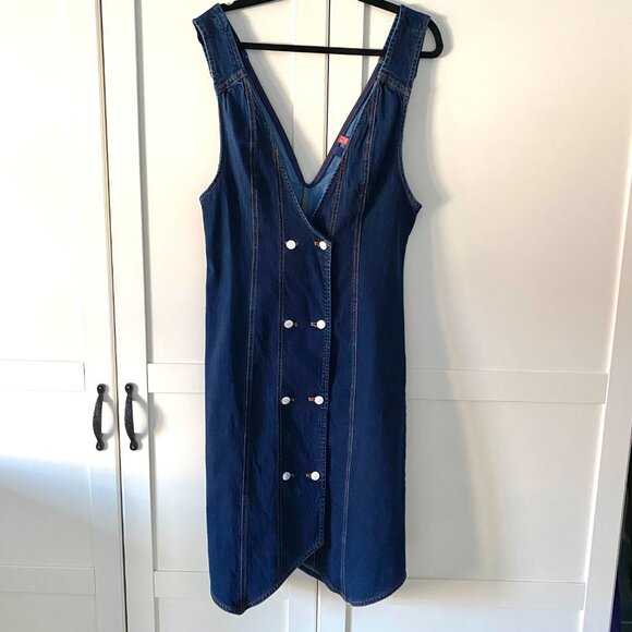 NWOT Anthropologie Pilcro Denim Midi Vest Dress - Picture 4 of 12